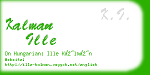 kalman ille business card